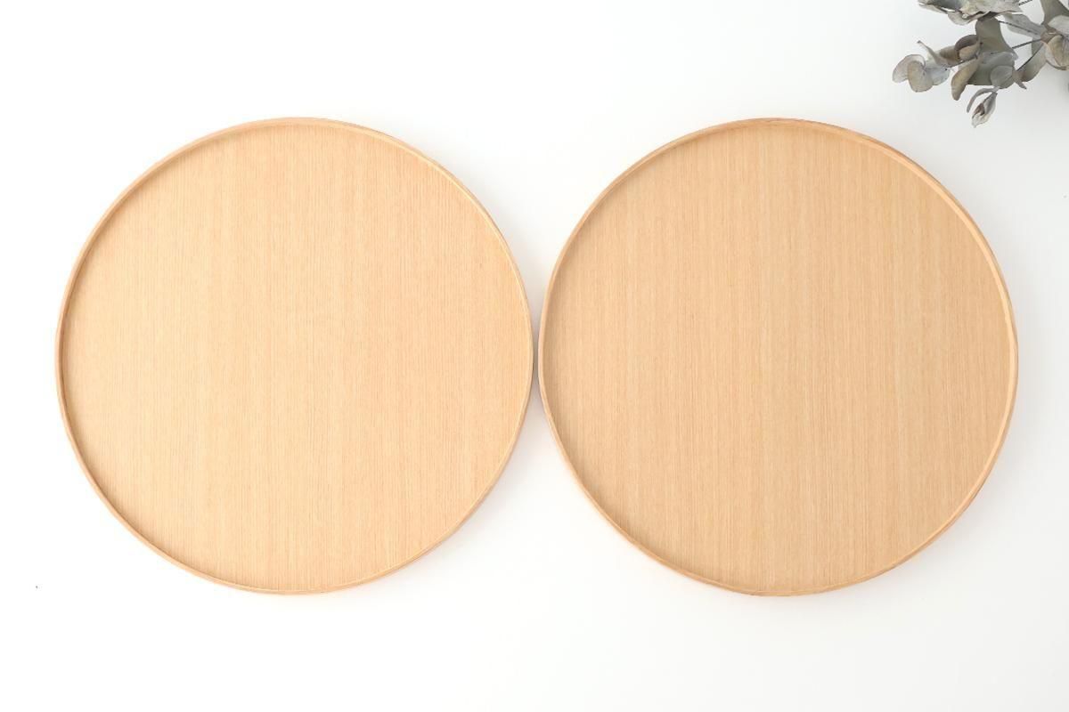 Matsuya Lacquerware Store Wooden Round Tray Ash | Echizen Lacquerware