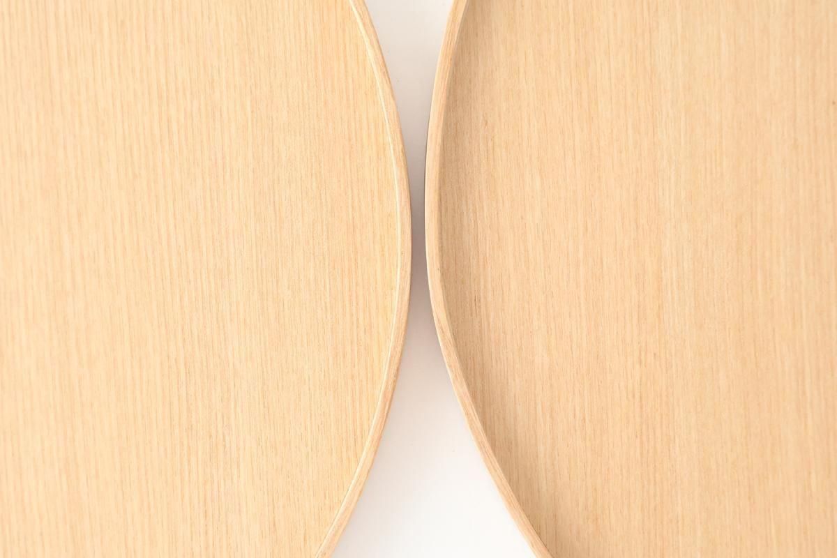 Matsuya Lacquerware Store Wooden Round Tray Ash | Echizen Lacquerware