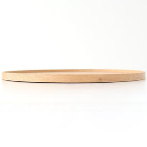Matsuya Lacquerware Store Wooden Round Tray Ash | Echizen Lacquerware