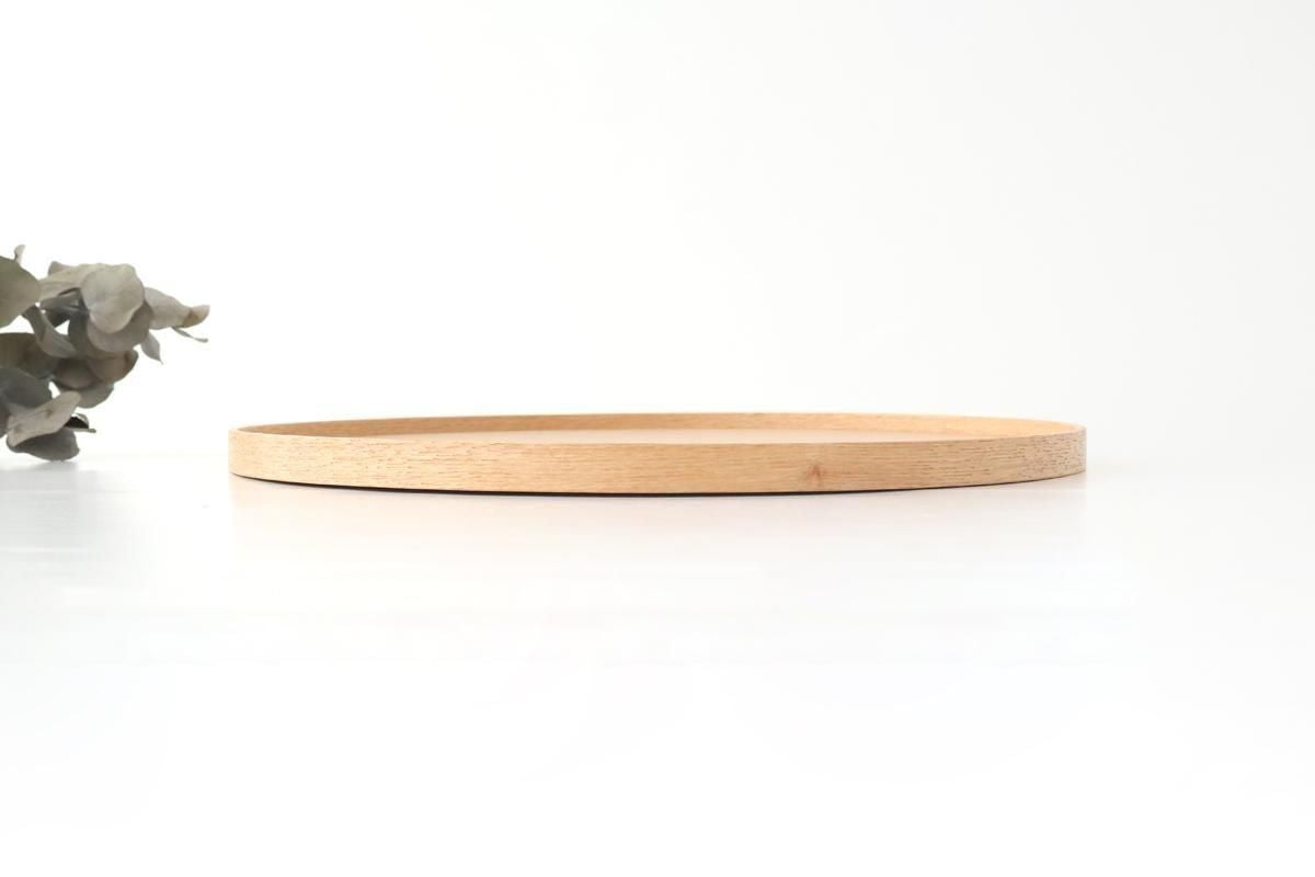 Matsuya Lacquerware Store Wooden Round Tray Ash | Echizen Lacquerware