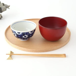 Matsuya Lacquerware Store Wooden Round Tray Ash | Echizen Lacquerware