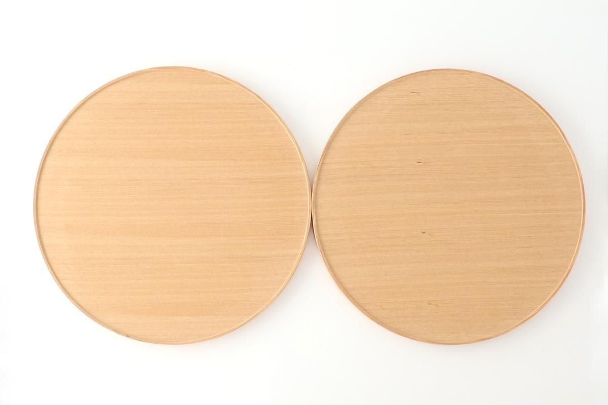 Matsuya Lacquerware Store Wooden Round Tray Ash | Echizen Lacquerware
