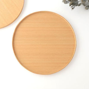 Matsuya Lacquerware Store Wooden Round Tray Ash | Echizen Lacquerware