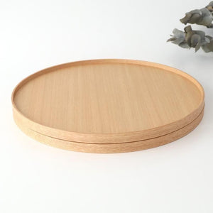 Matsuya Lacquerware Store Wooden Round Tray Ash | Echizen Lacquerware