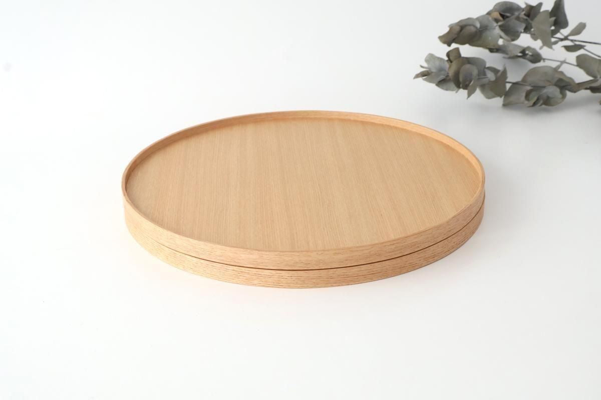 Matsuya Lacquerware Store Wooden Round Tray Ash | Echizen Lacquerware