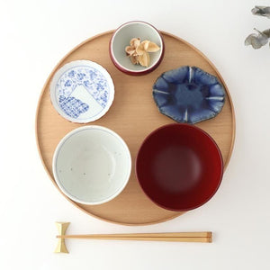 Matsuya Lacquerware Store Wooden Round Tray Ash | Echizen Lacquerware