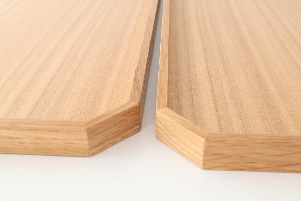 Matsuya Lacquerware Store Wooden Chamfer Tray Ash | Echizen Lacquerware