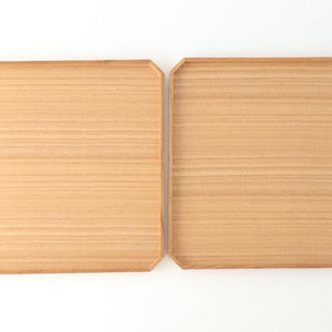 Matsuya Lacquerware Store Wooden Chamfer Tray Ash | Echizen Lacquerware
