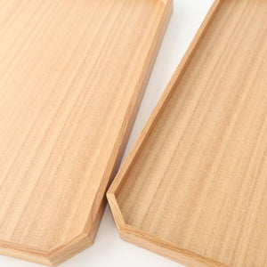 Matsuya Lacquerware Store Wooden Chamfer Tray Ash | Echizen Lacquerware