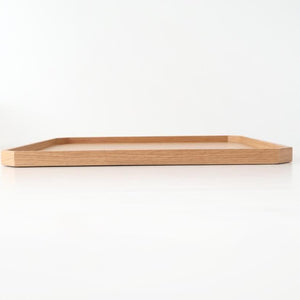Matsuya Lacquerware Store Wooden Chamfer Tray Ash | Echizen Lacquerware