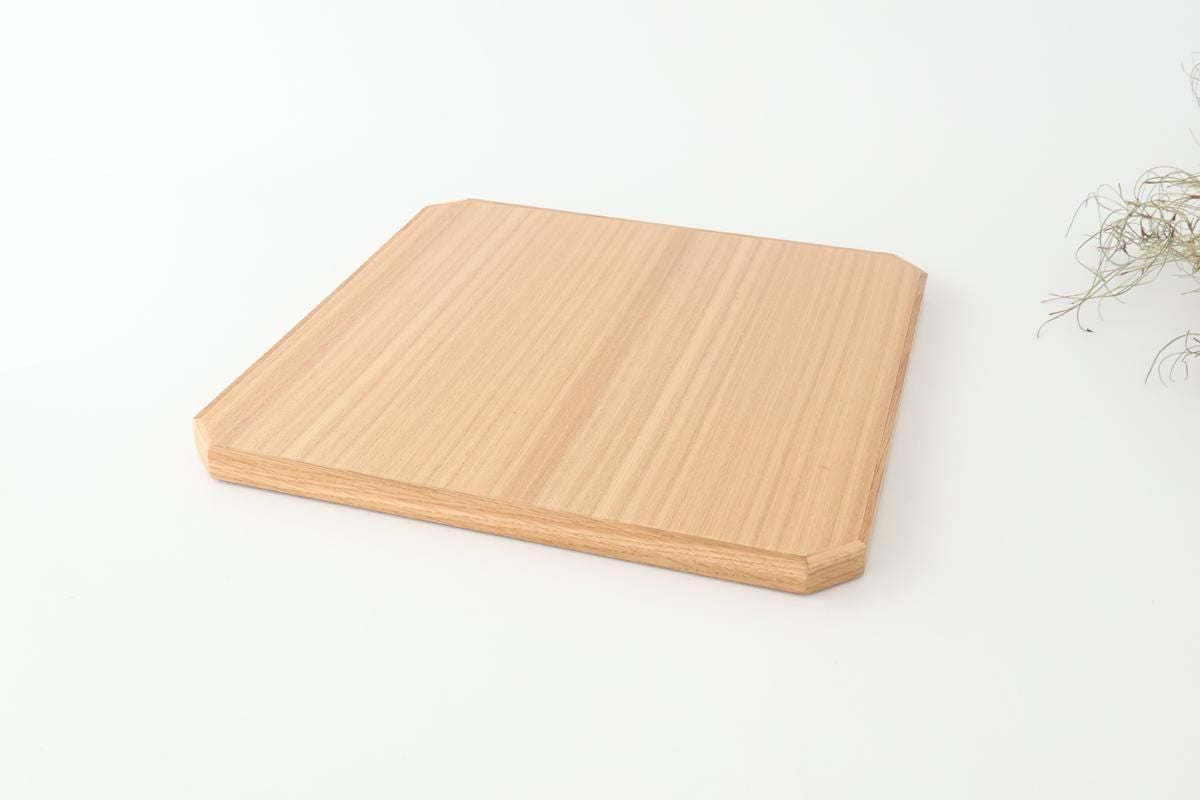 Matsuya Lacquerware Store Wooden Chamfer Tray Ash | Echizen Lacquerware