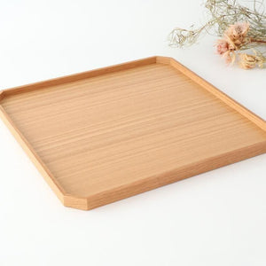 Matsuya Lacquerware Store Wooden Chamfer Tray Ash | Echizen Lacquerware