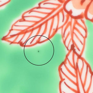 Round Plate Red Flower and Mt.Fuji Pattern | Arita Ware