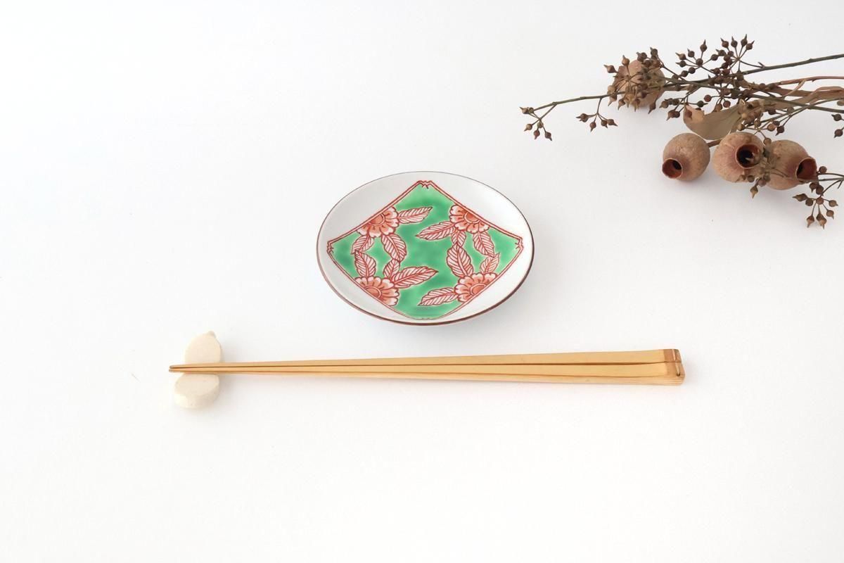 Round Plate Red Flower and Mt.Fuji Pattern | Arita Ware