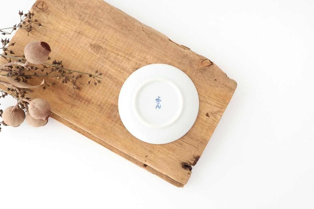 Round Plate Red Flower and Mt.Fuji Pattern | Arita Ware