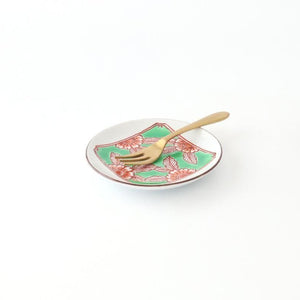 Round Plate Red Flower and Mt.Fuji Pattern | Arita Ware