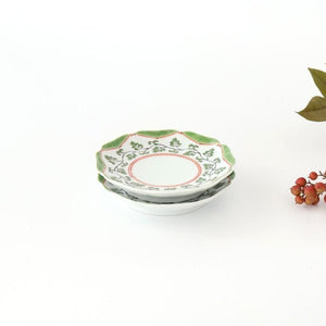 Flower-shaped Plate Green Arabesque | Sauce Plate Arita Ware