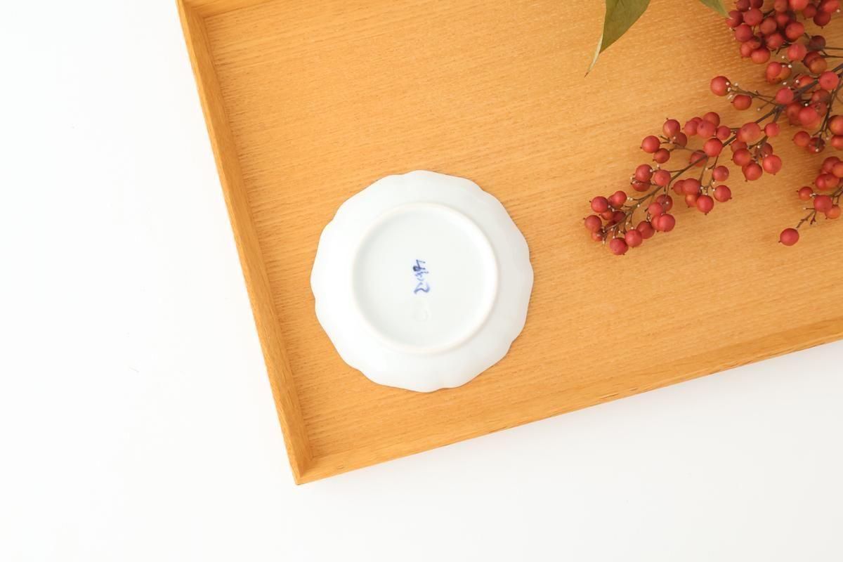 Flower-shaped Plate Green Arabesque | Sauce Plate Arita Ware