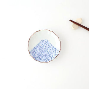 Flower-shaped Plate Blue Mt.Fuji | Sauce Plate Arita Ware