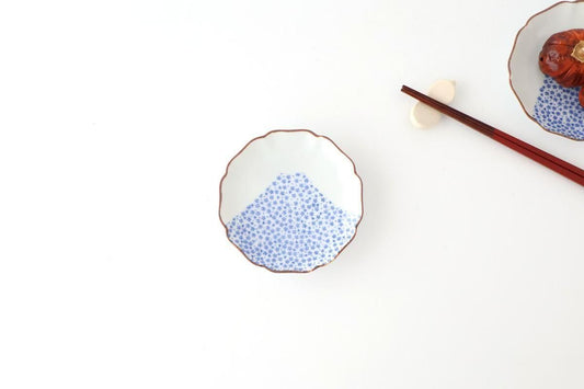 Flower-shaped Plate Blue Mt.Fuji | Sauce Plate Arita Ware
