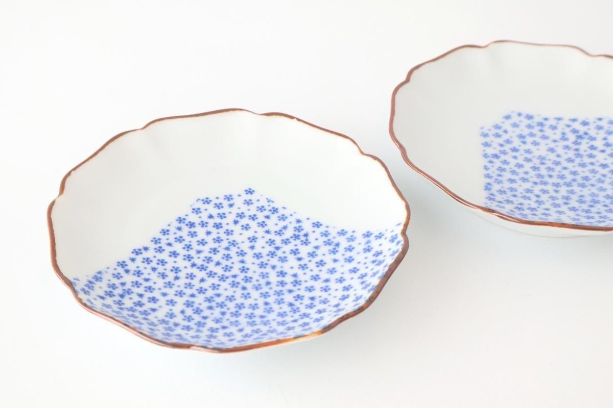 Flower-shaped Plate Blue Mt.Fuji | Sauce Plate Arita Ware
