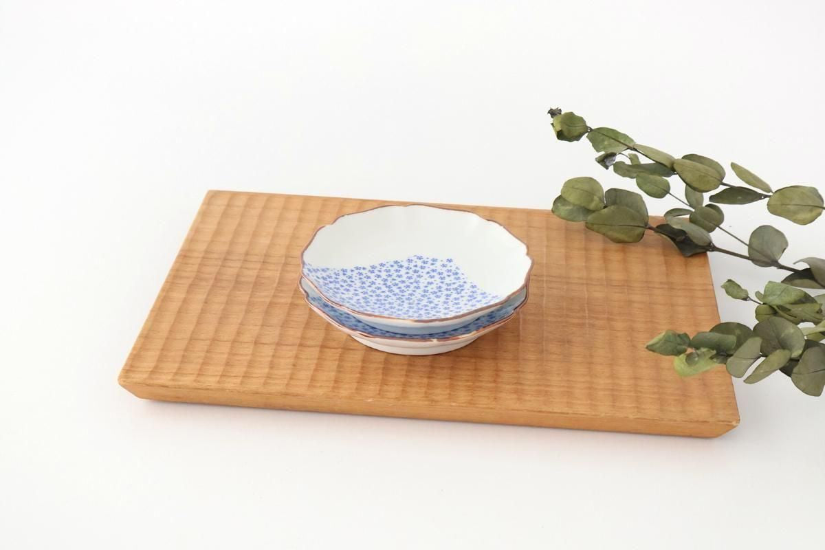 Flower-shaped Plate Blue Mt.Fuji | Sauce Plate Arita Ware