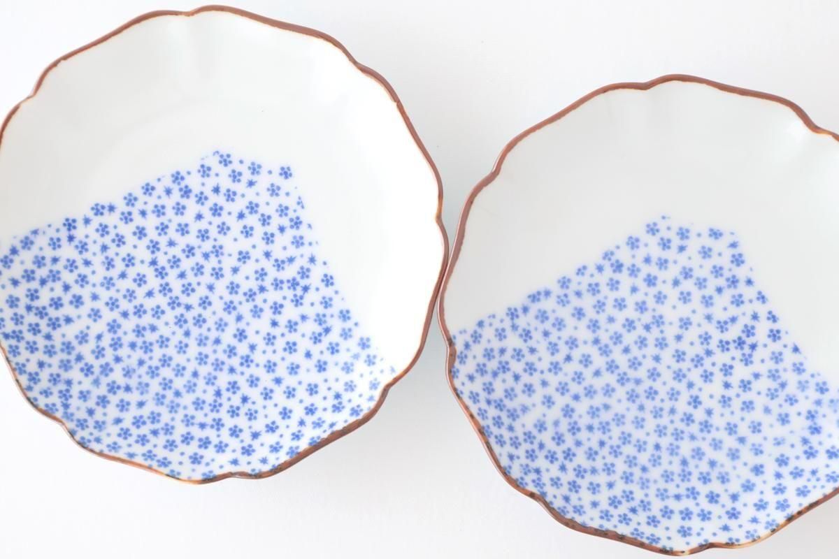 Flower-shaped Plate Blue Mt.Fuji | Sauce Plate Arita Ware