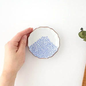 Flower-shaped Plate Blue Mt.Fuji | Sauce Plate Arita Ware