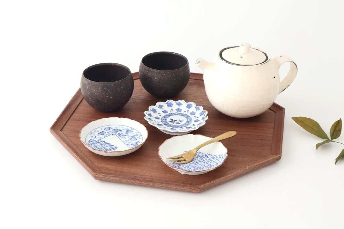 Flower-shaped Plate Blue Mt.Fuji | Sauce Plate Arita Ware