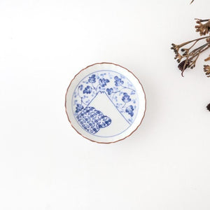 Standing-rimmed Plate Mt.Fuji and Arabesque | Sauce Plate Arita Ware