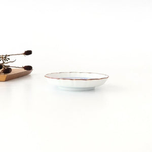 Standing-rimmed Plate Mt.Fuji and Arabesque | Sauce Plate Arita Ware