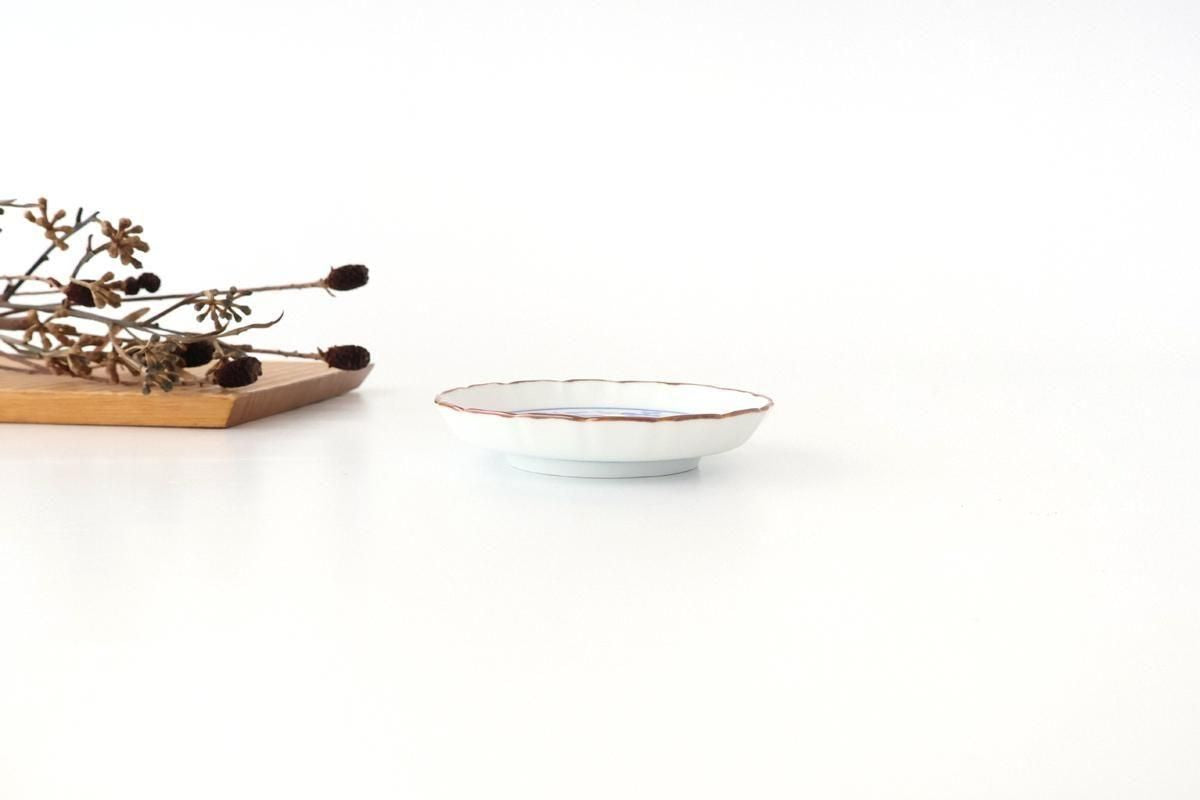 Standing-rimmed Plate Mt.Fuji and Arabesque | Sauce Plate Arita Ware