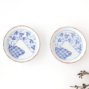 Standing-rimmed Plate Mt.Fuji and Arabesque | Sauce Plate Arita Ware