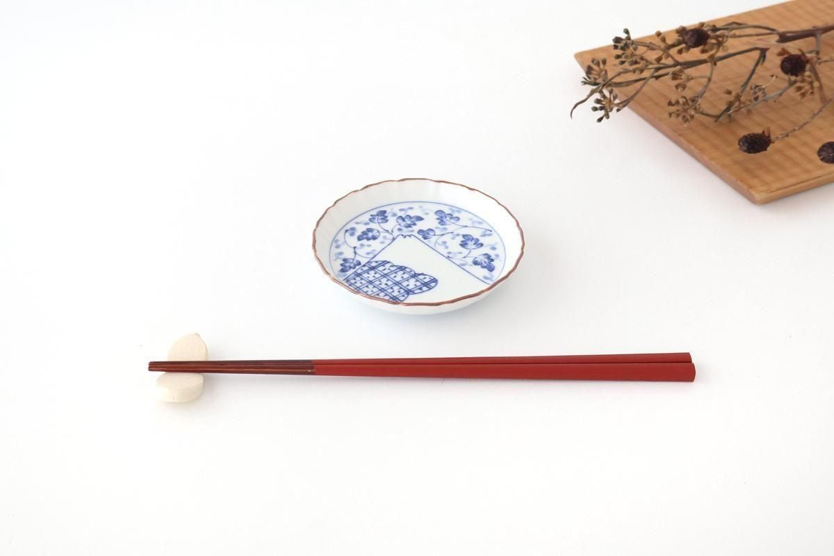 Standing-rimmed Plate Mt.Fuji and Arabesque | Sauce Plate Arita Ware