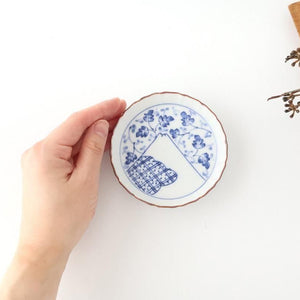 Standing-rimmed Plate Mt.Fuji and Arabesque | Sauce Plate Arita Ware