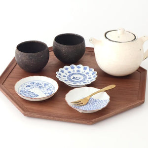 Standing-rimmed Plate Mt.Fuji and Arabesque | Sauce Plate Arita Ware