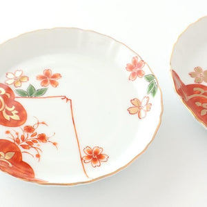 Standing-rimmed Plate Mt.Fuji and Cherry Blossoms | Sauce Plate Arita Ware