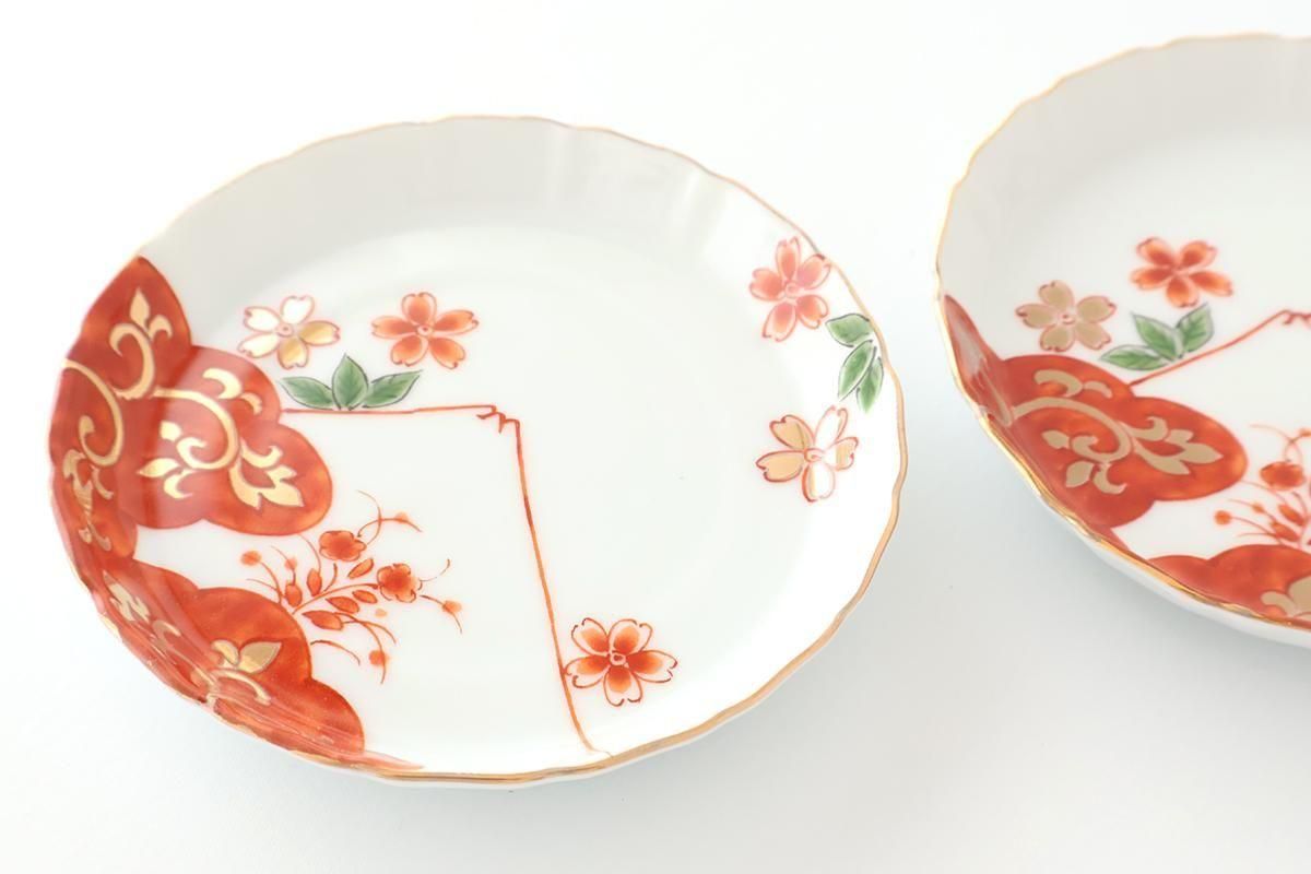 Standing-rimmed Plate Mt.Fuji and Cherry Blossoms | Sauce Plate Arita Ware