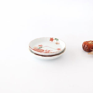 Standing-rimmed Plate Mt.Fuji and Cherry Blossoms | Sauce Plate Arita Ware