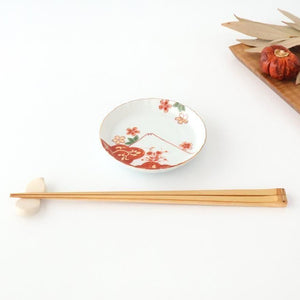 Standing-rimmed Plate Mt.Fuji and Cherry Blossoms | Sauce Plate Arita Ware