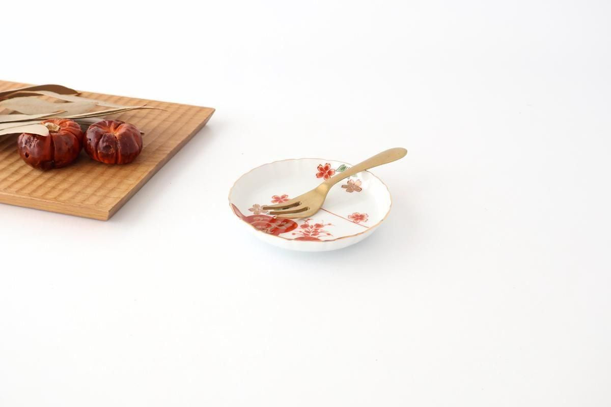 Standing-rimmed Plate Mt.Fuji and Cherry Blossoms | Sauce Plate Arita Ware