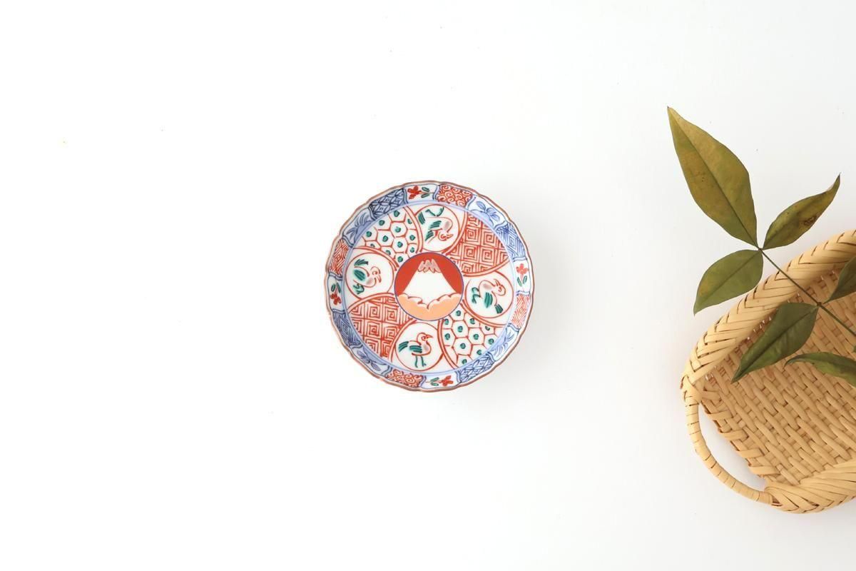 Standing-rimmed Plate Mt.Fuji and Auspicious Pattern | Sauce Plate Arita Ware