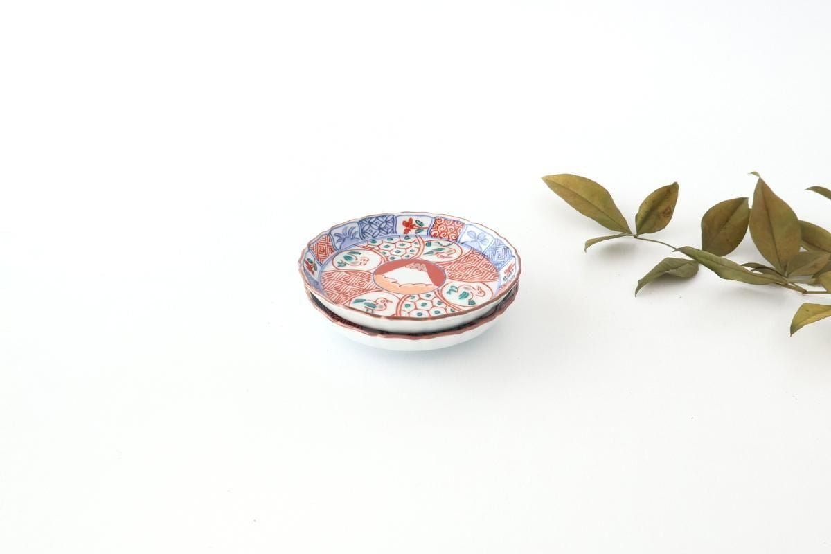 Standing-rimmed Plate Mt.Fuji and Auspicious Pattern | Sauce Plate Arita Ware