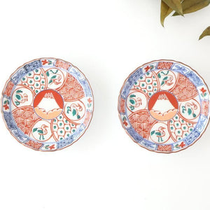 Standing-rimmed Plate Mt.Fuji and Auspicious Pattern | Sauce Plate Arita Ware