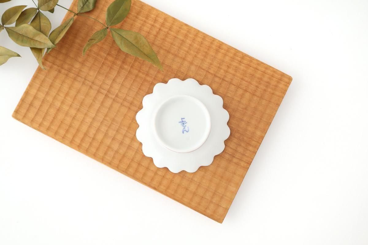 Chrysanthemum-shaped Sauce Plate Red Flower | Arita Ware