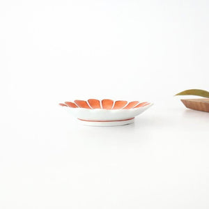 Chrysanthemum-shaped Sauce Plate Red Flower | Arita Ware