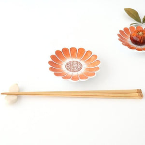 Chrysanthemum-shaped Sauce Plate Red Flower | Arita Ware