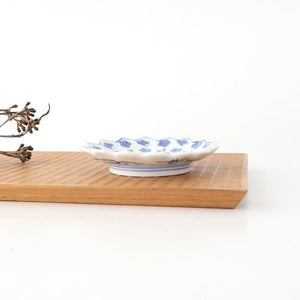 Chrysanthemum-shaped Sauce Plate Blue Plum | Arita Ware