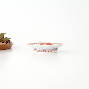 Octagonal Sauce Plate Red Floral Arabesque | Arita Ware