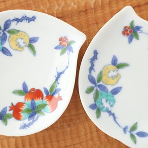 Peach-shaped Sauce Plate Three-fruit Design | Arita Ware